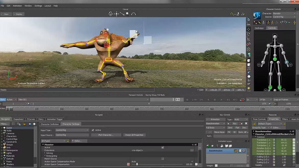 motionbuilder funzionalità